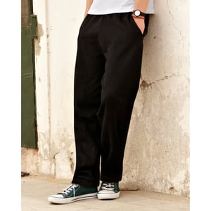 Fruit Of The Loom Heren Open Zoom Trainingsbroek / Joggingbroek (Zwart)