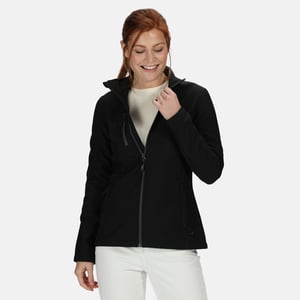 Regatta Dam/Ladies Honestly Made Recycled Fleece med full dragkedja (svart)