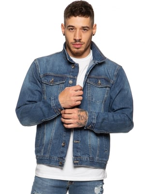 Enzo Men's Enzo Denim Designer Jacket - MSW