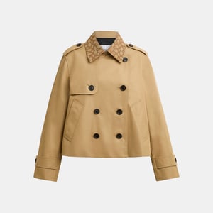 Short Trench with Signature Collar