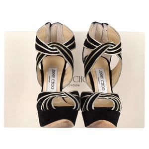 Jimmy Choo Koko Platform Sandals in Black Suede