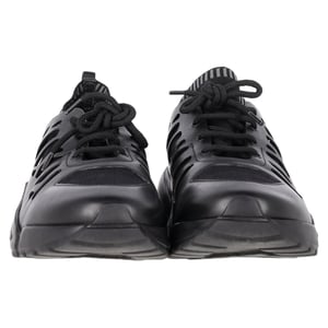 Salvatore Ferragamo Raintop Low-Top Sneakers in Black Mixed-Media