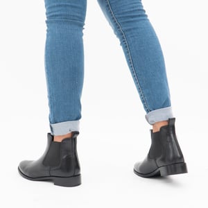 Shuperb PIPPA Womens Leather Chelsea Boots Black