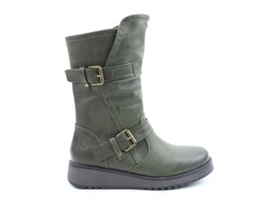 Heavenly Feet HANNAH4 Womens Mid Calf Boots Khaki