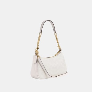 Teri Shoulder Bag in Signature Canvas with Chain Strap