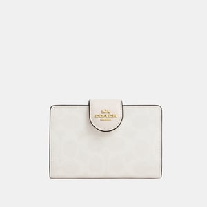 Medium Corner Zip Wallet in Signature Canvas