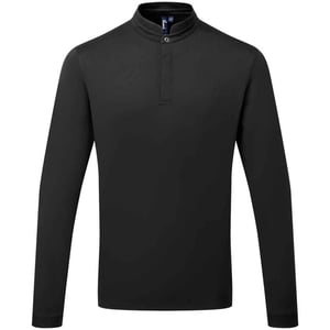 Premier Mens Essential Coolchecker Long-Sleeved Chef Shirt (Black)