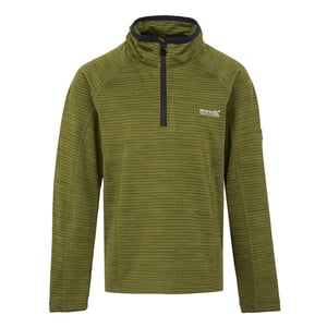 Regatta Kinderen/Kinderen Berley Half Zip Top met lange mouwen (Nefriet groen/zwart)