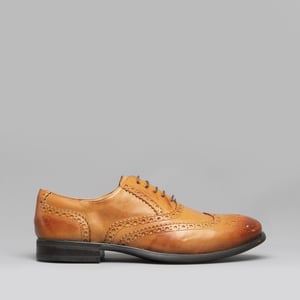 MONTY II Mens Leather Brogue Lace Ups Tan