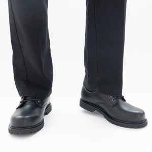 ONTSPANDE PASVORM: COTTONWOOD - ELKS SR Heren Leren Antislip Schoenen Zwart