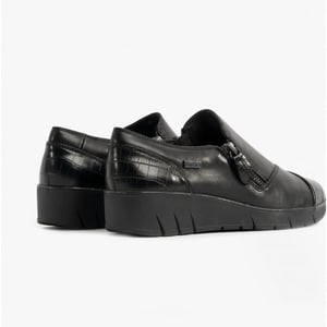 24660-29-055 Ladies Leather Shoes Black Croc