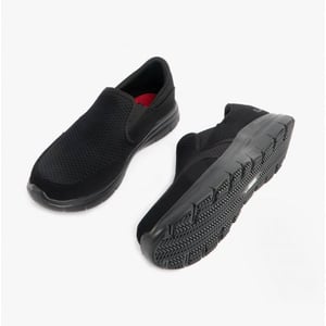 WIDE FIT: FLEX ADVANTAGE - MCALLEN SR Mens Trainers Black