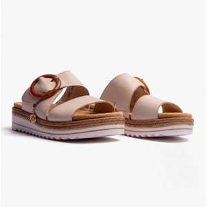 JOCELYN Ladies Dual Strap Sandals White