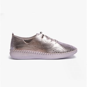 KATYA Ladies Bungee-Lace Trainers Silver