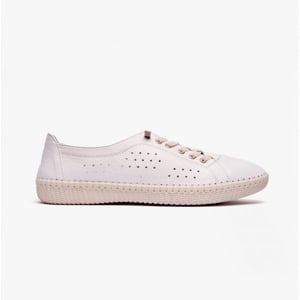 KAMARI Ladies Leather Trainers White