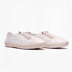 KAMARI Ladies Leather Trainers White