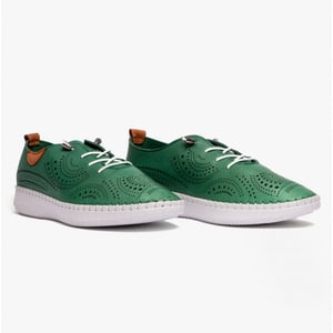 KATYA Ladies Bungee-Lace Trainers Green