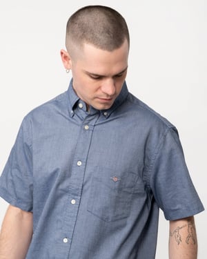 GANT Mens Regular Fit Short Sleeve Oxford Shirt