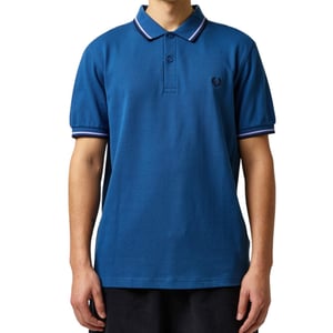 Fred Perry M3600 Twin Tipped Polo Shirt In Midnight Blue