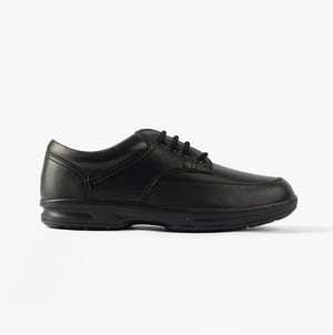 BRIAN Mens Leather Comfort Fit Lace-Up Shoes Black