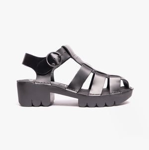EMME511FLY Ladies Fisherman Sandals Black