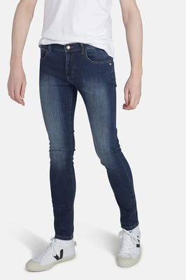 Blue Organic Cotton Skinny Fit Mid-Rise Denim Jeans