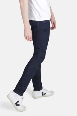 Dark Indigo Organic Cotton Skinny Fit Mid-Rise Denim Jeans