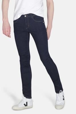 Dark Indigo Organic Cotton Skinny Fit Mid-Rise Denim Jeans