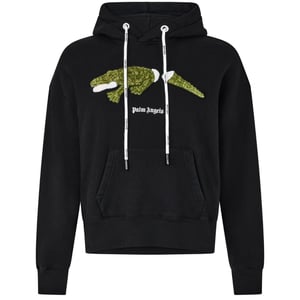 Palm Angels Croc Design Black Hoodie