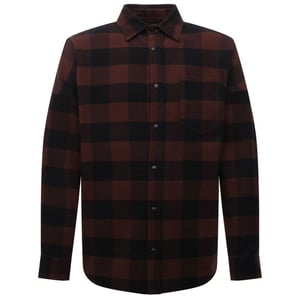 Palm Angels klassiek logo bruin flanellen overshirtjack