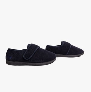 Padders OLIVER Mens Touch Fasten Full Slippers Navy