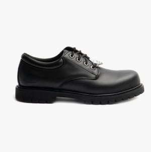 ONTSPANDE PASVORM: COTTONWOOD - ELKS SR Heren Leren Antislip Schoenen Zwart
