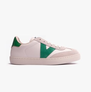BERLIN FAUX LEATHER & SPLIT Womens Trainers Verde