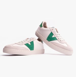 BERLIN FAUX LEATHER & SPLIT Womens Trainers Verde