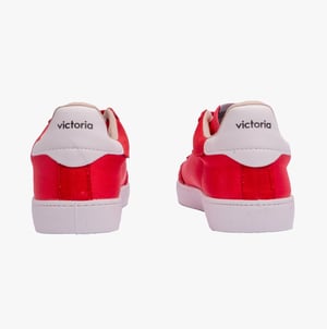 BERLIN SPLIT LEATHER & NYLON Womens Trainers Rojo