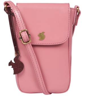 'Buzz' Blush Leather Cross Body Phone Bag