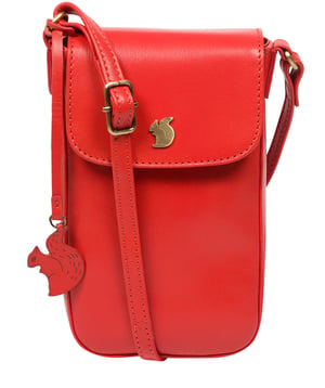 'Buzz' Orangeade Leather Cross Body Phone Bag