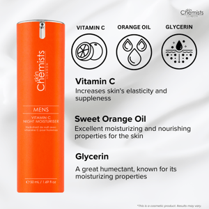 skinChemists Mannen Vitamin C Nachtvochtinbrengende Crème 50ml