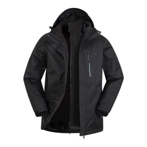 Mountain Warehouse Heren Bracken Extreme 3 in 1 Waterdichte Jas (Zwart)