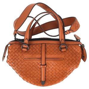 Bottega Veneta Intrecciato Tambura Handbag in Brown Leather
