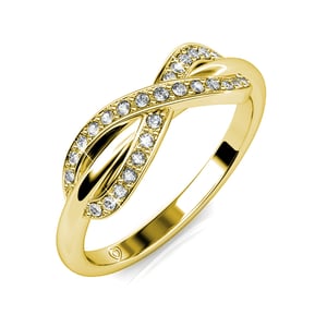 Trist Ring - Goud en Kristal