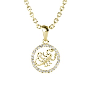 Schorpioen Zodiac Hangers - Goud en Kristal