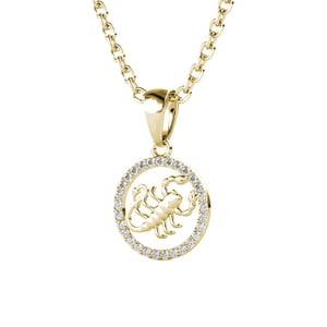 Schorpioen Zodiac Hangers - Goud en Kristal