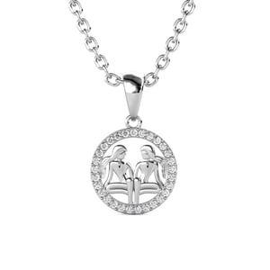 Tweelingen Zodiac Hangers - Zilver en Kristal