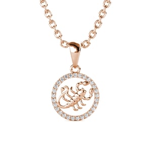 Schorpioen Zodiac Hangers - Roségoud en Kristal