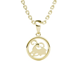 Ram Zodiac hangers - Goud en kristal