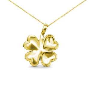 Vierbladige hangers - Goud en kristal