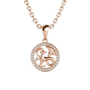Steenbok Zodiac Hangers - Roségoud en Kristal