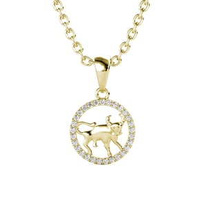 Stier Zodiac hangers - Goud en kristal