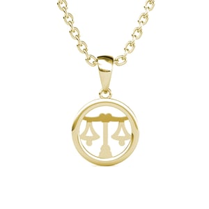 Weegschaal Zodiac Hangers - Goud en Kristal